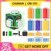 CIGMAN CM-701 3x360 ° Livella Laser Autolivellante, Linea a Croce Verde 3D 30m, Batteria Ricaricabile, Telecomando, Alta Visibilità, Modalità Autolivellante e Manuale - Spina EU