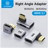 Hagibis Adattatore HDMI a HDMI Hagibis ad angolo retto 90 gradi, da maschio a femmina, connettore HDMI 2.1, prolunga a L