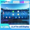 Imagebon 11.4" Android 14 Dual WiFi Wireless CarPlay & Android Auto Dash Cam con Schermo Diviso Intelligente, Google Play, Registratore DVR per Auto