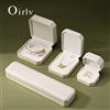 Oirlv Scatola per Anelli Singoli e Doppi in Pelle PU, Organizzatore per Gioielli da Matrimonio, Custodia Regalo per Anelli di Fidanzamento Personalizzabile