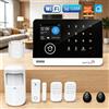 NONE Kit Sistema di Allarme Domestico Intelligente Tugard, Sirena Wireless 120dB, Sensore di Movimento con WiFi GSM, App Tuya, Alexa, Google Assistant, Controllo Remoto