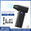 TRNOJTHK Ventilatore Turbo Jet 2-in-1 e Aspirapolvere Senza Fili con Motore Brushless da 130.000 RPM, Soffiatore d'Aria Compressa, Pulitore ad Aria Compressa, Soffiatore Elettrico a Velocità Variabile per