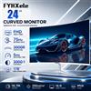 FYHXele Monitor da gioco curvo FYHXele da 24 pollici 75Hz FHD 1080P Innolux MVA schermo da 5 ms Schermo per computer desktop PC curvatura 3000R porta HDMI VGA per ufficio