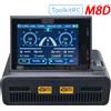 ToolKitRc Caricabatterie Intelligente ToolkitRC M8D, Bilanciamento Voltaggio, Batteria LiPo 1S-8S Doppio Canale, DC 1600W, Voce, Touch Screen, Scarica, Accessori per Modellismo