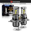 Bevinsee Lampadine LED H4 BEVINSEE per Fari Auto, Abbaglianti/Anabbaglianti, Senza Errori CANBUS, 70W 12000LM, Super Luminose, Turbofan Wireless Plug&Play, 6000K Bianco, 12V, Aggiornamento Alogeno