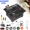 TKKEACE Mini Sega da Tavolo 100W 6000RPM, Piccola Sega Elettrica da Banco per Lavorazione del Legno, Macchina da Taglio per Modellismo e Hobby Fai-da-Te, Lama da 16mm