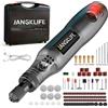 JANGKLIFE Kit di utensili rotanti senza fili USB per incisione su legno, penna per incisione fai-da-te per gioielli, metallo, vetro, mini trapano wireless