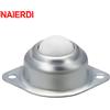 NAIERDI 10PCS 1 inch Rullo di Trasferimento A Sfera Cuscinetto Caster Doppio Cuscinetto A Rulli Ruota PP Bianco di Nylon Rotondo Durevole Toro ruota