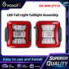 NONE Podofo Fanale Posteriore a LED 2 Pezzi per Jeep Wrangler JK 2007 2008 2009 2010-2018 Luci Diurne WM-JTT10 Gruppo Fanale Posteriore Luci di Stop e Retromarcia Accessori per Cofani