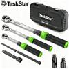 TaskStar Set di 8 chiavi dinamometriche, chiavi dinamometriche da 1/4, 3/8 e 1/2 pollice, doppia scala a 72 denti, precisione ±3%, utensili portatili per lo smontaggio nella riparazione di automobili