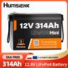 Humsienk Batteria LiFePO4 Humsienk 12V 314Ah di Dimensioni Mini, Batteria al Litio 12 Volt per Camper con BMS 200A, Max. 15000 Cicli Profondi, 4019Wh di Energia per Roulotte, Solare, Off-Grid, Backup Domestico