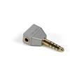 linsoul DDHIFI DJ30SE Adattatore da 4,4 mm maschio a 3,5 mm femmina a terminazione singola con profilo compatto ottimizzato per un utilizzo senza disordine