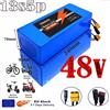 Batteria per scooter elettrico 13S5P 48V 100Ah 18650 Batteria agli ioni di litio con BMS intelligente integrato Adatta per motore da 500-1000 W + caricabatterie