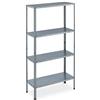 Relaxdays Scaffale in Metallo Zincato, capacità di 160 kg, HLP: 145x75,5x30 cm, 4 Ripiani, Acciaio, Cantina, Argento