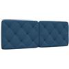 vidaXL Cuscino Testiera Blu 120 cm in Tessuto