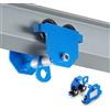 VEVOR Carrello per Trave a I, Carico 0,5 T, Larghezza Regolabile 53-140 mm, Carrello Manuale per Paranco Elettrico a Doppia Ruota Scorrevole, in Acciaio al Carbonio, per Travi a I Dritte e Curve