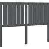 vidaXL Testiera grigia 125,5x4x100 cm in legno di pino massiccio