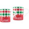 Bialetti - Set 2 Tazze Tricolore, Porcellana , 300ml/10,14oz | B0H4252YVV