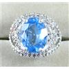 Certificato Naturale Brasiliano Acquamarina 14.56 CT Ovale Gemma New Design Ring
