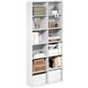 Furinno Basic Libreria Aperta a 12 Cubi, Scaffale, Organizzatore Portaoggetti, 30 x 80 x 180 cm, Bianco