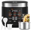 COSORI Cuociriso Elettrico 1,8L, 17 Programmi, Pentola Cuociriso, Ceramico | 1-10 Persone e Logica Fuzzy, Vaporiera con Cestello in Acciaio Inox, Timer e Mantenimento Calore, 50 Ricette incluse
