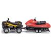 siku 2314, Quad con rimorchio e moto d'acqua, 1:50, Metallo e Plastica, Giallo e Rosso, Rimorchio rimovibile, Moto d'acqua galleggiante