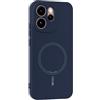 GIOPUEY Cover per Oppo Reno 15, Magnetica Custodia Compatibile con MagSafe, Morbido TPU Silicone Custodia, Resistente all'Usura - Navyblue