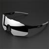 MODEO Occhiali da sole sportivi oversize con UV400 e lente specchiata - C6-silver mirror China Mainland