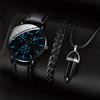 MODEO Set di 3 pezzi con orologio al quarzo, bracciale e collana - 3PCS Set