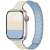 MODEO Bracciale magnetico sottile per Apple Watch - 07 white blue S10 11 42-38 40 41mm China Mainland
