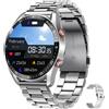 MODEO Smartwatch con chiamate Bluetooth e display da 1,28 pollici - steel strip silver
