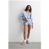 Intimissimi Pigiama Corto A Costine In Modal Soft Lounge Azzurro