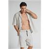 Intimissimi Pantalone Corto In Felpa A Righe Verticali Blu