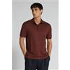 Intimissimi Polo A Manica Corta In 100% Lino Soft Marrone