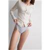 Intimissimi Slip In Cotone E Pizzo Viola