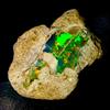 AK GEMS AND JEWELLERY Gemma Fire Opal Naturale Etiope In Riva Nera 19 Ct 25x17 mm