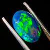 AK GEMS AND JEWELLERY Opale Etiope, Gemma Sciolta Nera Facettata Da Fuoco Naturale 1.2 Ct 10x6x4 Mm