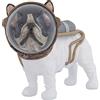 Kare Design Figura Decorativa Space Dog, bianco/nero, 21 cm, animale, motivo cane, decorazione per soggiorno, scaffale, console