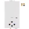 BARMAKET 18L Scaldabagno a Gas, Portatile Scaldacqua senza serbatoio con Modalità Inverno/Estate, Display Digitale, Protezioni Multiple, per Uso Domestico, Campeggio e Camper