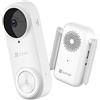 EZVIZ DB2, Kit videocitofono smart alimentato a batteria, Wi-Fi, Sistema allarme manomissione