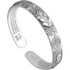 MASKIS Bracciale Feng Shui Pixiu per uomo Bracciale in argento sterling 999 Design aperto minimalista vintage Perfetto regalo di compleanno di Natale per la festa del papà