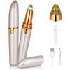 AYBUY Epilatore Viso Donna, Taglia Sopracciglia Donna Elettrico Indolore | Rasoio Viso, Epilatore Sopracciglia Donna con USB per Viso, Fronte, Sopracciglia, Labbra (Oro champagne)