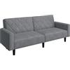 Yaheetech Divano Imbottito a 2 Posti Divano Matrimoniale con Braccioli | Sofa in Velluto per Soggiorno Ufficio Salotto 159 × 94 × 52,5 cm Grigio Scuro
