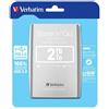 Verbatim Disco rigido portatile Store 'n' Go USB 3.0 da 2 TB Argento (Verbatim P