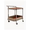 Kare Design Carrello di servizio in metallo Odo - Beige, Marrone chiaro, Argento