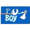 AZ FLAG Bandiera E un ragazzo 90x60 cm Poliestere 100D 2 Occhielli | Uso interno ed esterno bandiera decorativa It's a Boy doppie cuciture e bordi rinforzati con occhielli metallici