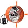 VEVOR Ventilatore da Timpano 38,1 cm, Aspiratore per Sottotetto 1650 CFM con Termostato, in Robusto Acciaio al Carbonio, Raffreddamento e Ventilazione per Casa, Garage, Magazzino e Officina, Arancione