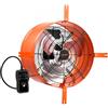 VEVOR Ventilatore da Timpano 40,6 cm, Aspiratore per Sottotetto 1945 CFM con Termostato, in Robusto Acciaio al Carbonio, Raffreddamento e Ventilazione per Casa, Garage, Magazzino e Officina, Arancione