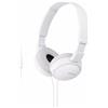 Sony MDR-ZX110AP cuffie pieghevoli con funzione di auricolare, bianco