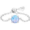 KristLand Anello Catena Opale Argento 925 Donna